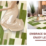 Ultra Soft Area Rug, Non Slip, Stain Resistant, Washable Area Rugs for Living Room, Bedroom, Serene Earthy Geometric Design(Green)