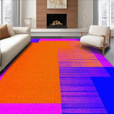 Ultra Soft Area Rug, Non Slip, Stain Resistant, Washable Area Rugs for Living Room, Bedroom, Contemporary Bright Sensory Composition(Orange)