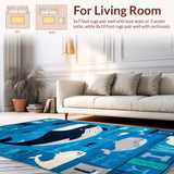 Cozy Underwater Alphabetic Illustration(Blue)