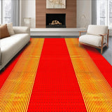 Ultra Soft Area Rug, Non Slip, Stain Resistant, Washable Area Rugs for Living Room, Bedroom, Rustic Warm Earth Palette(Red)