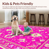 Playful Rustic Textured Welcome Mat(Pink)