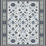 Ultra Soft Area Rug, Non Slip, Stain Resistant, Washable Area Rugs for Living Room, Bedroom, Stylish Earthy Trellis Elements(White)
