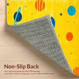 Ultra Soft Area Rug, Non Slip, Stain Resistant, Washable Area Rugs for Living Room, Bedroom, Nebula Inspired Playful Graphics(Yellow)