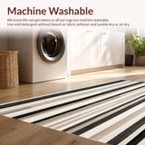 Ultra Soft Area Rug, Non Slip, Stain Resistant, Washable Area Rugs for Living Room, Bedroom, Chris Loves FRA Modern Striped Area(Gray)