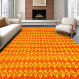 Ultra Soft Area Rug, Non Slip, Stain Resistant, Washable Area Rugs for Living Room, Bedroom, Contemporary Whimsical Character Design(Orange)