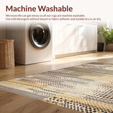 Ultra Soft Area Rug, Non Slip, Stain Resistant, Washable Area Rugs for Living Room, Bedroom, Vibrant Modern Wildlife Aesthetic(Beige)