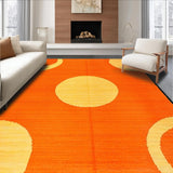 Ultra Soft Area Rug, Non Slip, Stain Resistant, Washable Area Rugs for Living Room, Bedroom, Whimsical Colorful Learning Experience(Orange)