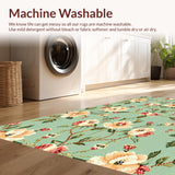 Ultra Soft Area Rug, Non Slip, Stain Resistant, Washable Area Rugs for Living Room, Bedroom, Non-Slip Sage Green Office Accent Rug(Beige)