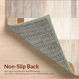 Contemporary Geometric Design Area with Abstract(Beige)