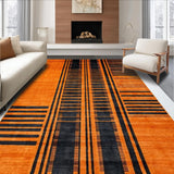 Ultra Soft Area Rug, Non Slip, Stain Resistant, Washable Area Rugs for Living Room, Bedroom, Chic Leopard Print Accent Piece(Orange)