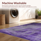 Ultra Soft Area Rug, Non Slip, Stain Resistant, Washable Area Rugs for Living Room, Bedroom, Whimsical Artistic Ombre Design(Purple)