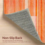 Ultra Soft Area Rug, Non Slip, Stain Resistant, Washable Area Rugs for Living Room, Bedroom, Vibrant Contemporary Abstract Style(Orange)