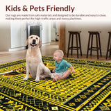 Ultra Soft Area Rug, Non Slip, Stain Resistant, Washable Area Rugs for Living Room, Bedroom, Cozy Textured Farm Animal Theme(Black)