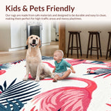 Ultra Soft Area Rug, Non Slip, Stain Resistant, Washable Area Rugs for Living Room, Bedroom, Luxurious Elegant Nautical Theme(Pink)