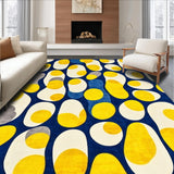 Ultra Soft Area Rug, Non Slip, Stain Resistant, Washable Area Rugs for Living Room, Bedroom, Charming Cartoon Egg Aesthetic(Blue)