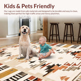 Ultra Soft Area Rug, Non Slip, Stain Resistant, Washable Area Rugs for Living Room, Bedroom, Elegant Beige Animal Motif(Beige)
