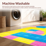 Ultra Soft Area Rug, Non Slip, Stain Resistant, Washable Area Rugs for Living Room, Bedroom, Stylish Artistic Multi-Patterned Visual(Yellow)
