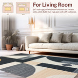 Ultra Soft Area Rug, Non Slip, Stain Resistant, Washable Area Rugs for Living Room, Bedroom, Versatile Charcoal Beige Playroom Stain-Resistant Rug(Gray)