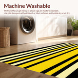 Ultra Soft Area Rug, Non Slip, Stain Resistant, Washable Area Rugs for Living Room, Bedroom, Elegant Earth Tone Zebra Motif(Yellow)