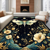 Ultra Soft Area Rug, Non Slip, Stain Resistant, Washable Area Rugs for Living Room, Bedroom, Chic Vintage Botanical Aesthetic(White)