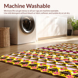 Ultra Soft Area Rug, Non Slip, Stain Resistant, Washable Area Rugs for Living Room, Bedroom, Delightful Cheerful Welcome Style(Brown)
