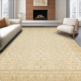 Ultra Soft Area Rug, Non Slip, Stain Resistant, Washable Area Rugs for Living Room, Bedroom, Transitional Style Area Neutral Design(Beige)
