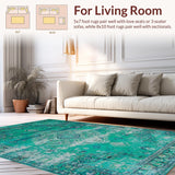 Lively Turquoise Floral Motif(Blue)