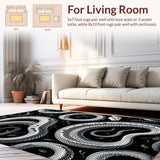 Striking Geometric Snake Illustration(Black)