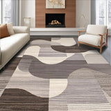 Ultra Soft Area Rug, Non Slip, Stain Resistant, Washable Area Rugs for Living Room, Bedroom, Chic Modern Earthy Tones Composition(Gray)