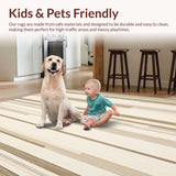 Marbella Collection Area Understated Striped Beige(Beige)