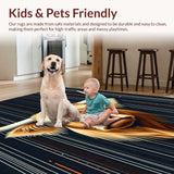 Ultra Soft Area Rug, Non Slip, Stain Resistant, Washable Area Rugs for Living Room, Bedroom, Whimsical Highland Cow Decorative Style(Brown)