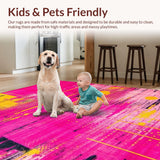 Contemporary Geometric Yellow Pink Fusion(Pink)