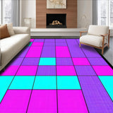 Ultra Soft Area Rug, Non Slip, Stain Resistant, Washable Area Rugs for Living Room, Bedroom, Bright Geometric Patterned Delight(Purple)