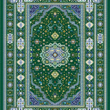 Luxurious Textured Medallion Style(Green)