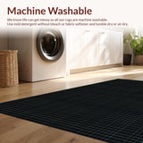 Ultra Soft Area Rug, Non Slip, Stain Resistant, Washable Area Rugs for Living Room, Bedroom, Luxe Cozy Shaggy Aesthetic(Black)