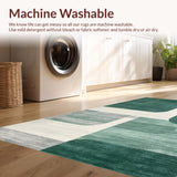 Ultra Soft Area Rug, Non Slip, Stain Resistant, Washable Area Rugs for Living Room, Bedroom, Artistic Modern Distressed Texture(Green)