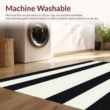 Ultra Soft Area Rug, Non Slip, Stain Resistant, Washable Area Rugs for Living Room, Bedroom, Neutral Aesthetic Bedroom Pet-Friendly Carpet(Black)