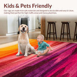 Ultra Soft Area Rug, Non Slip, Stain Resistant, Washable Area Rugs for Living Room, Bedroom, Surfboard Patterned Floor Rug Beach Vibes & Summer Decor Washable(Orange)