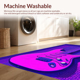 Ultra Soft Area Rug, Non Slip, Stain Resistant, Washable Area Rugs for Living Room, Bedroom, Dynamic Color Splash Design(Purple)