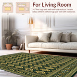 Ultra Soft Area Rug, Non Slip, Stain Resistant, Washable Area Rugs for Living Room, Bedroom, Premium Woven Neutral Area(Black)