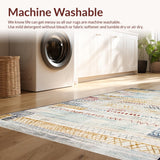 Ultra Soft Area Rug, Non Slip, Stain Resistant, Washable Area Rugs for Living Room, Bedroom, Whimsical Creamy Contemporary Style(Gold)