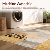 Ultra Soft Area Rug, Non Slip, Stain Resistant, Washable Area Rugs for Living Room, Bedroom, Chic Earthy Toned Leopard Motif(Beige)
