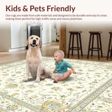 Ivory Traditional Area with Intricate Medallion Motif(Beige)