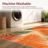 Ultra Soft Area Rug, Non Slip, Stain Resistant, Washable Area Rugs for Living Room, Bedroom, Vibrant Earthy Color Fusion(Orange)