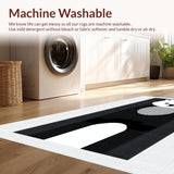 Ultra Soft Area Rug, Non Slip, Stain Resistant, Washable Area Rugs for Living Room, Bedroom, Sophisticated Elegant Animal Print(Black)