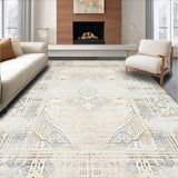 Ultra Soft Area Rug, Non Slip, Stain Resistant, Washable Area Rugs for Living Room, Bedroom, Neutral Woven Area(Beige)