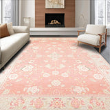 Ultra Soft Area Rug, Non Slip, Stain Resistant, Washable Area Rugs for Living Room, Bedroom, Trendy Pastel Lettering Aesthetic(Pink)