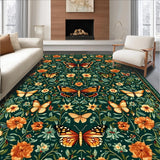 Dynamic Colorful Butterfly Tapestry(Green)