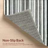 Linear Monotone Stripe with Symmetrical Rhythm Design(Beige)