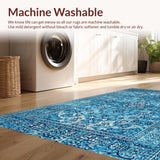 Ultra Soft Area Rug, Non Slip, Stain Resistant, Washable Area Rugs for Living Room, Bedroom, Soft Blue Under Table Dining Room Rug(Blue)